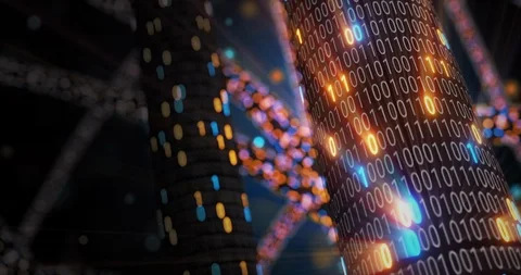 Big data cloud computing internet of things IOT AI network technology. Stock Footage 107437657