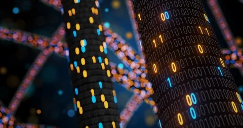 Big data cloud computing internet of things IOT AI network technology. Stock Footage 107437691