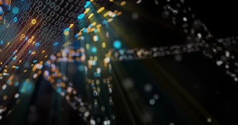 Big data cloud computing internet of things IOT AI network technology. Stock Footage 107498730