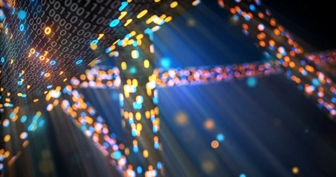 Big data cloud computing internet of things IOT AI network technology. Stock Footage 107499108