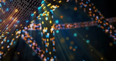 Big data cloud computing internet of things IOT AI network technology. Stock Footage 107500675