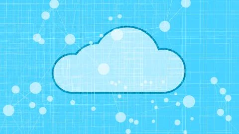 Big data cloud computing internet of things IoT fintech online storage Stockillustratie