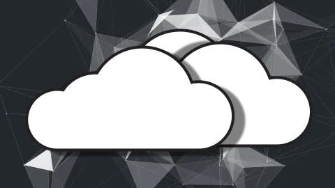 Big data cloud computing internet of things IoT fintech online storage Stockillustratie