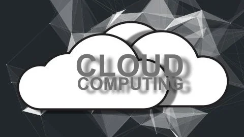 Big data cloud computing internet of things IoT fintech online storage Stockillustratie