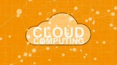 Big data cloud computing internet of things IoT fintech online storage Stock Illustration