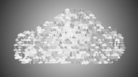 Big data cloud computing internet of things IoT online storage technology Stockillustratie