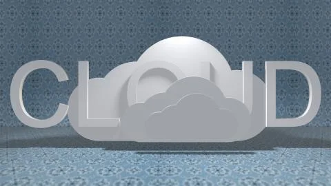 Big data cloud computing internet of things IoT online storage technology Illustrazione stock