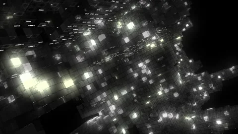 Big Data Cloud Computing Massive Digital Infrastructure Visualisation Stock Footage 342802611