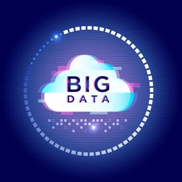 Big-Data-Cloud-Computing-Tech-Infographic-Design Stock Illustration