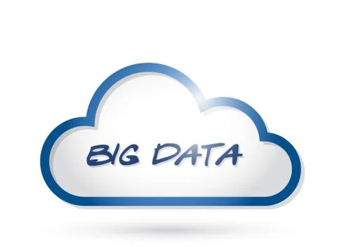 Big data cloud illustration design Stock Illustration
