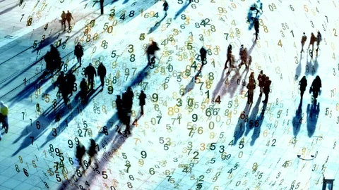 Big Data Cloud Information Connected with Peoples data statistics 動画素材 88462669