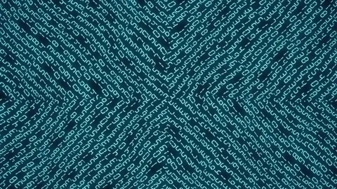 Big Data code Information Flowing Through Cyberspace Stock Footage 121425495