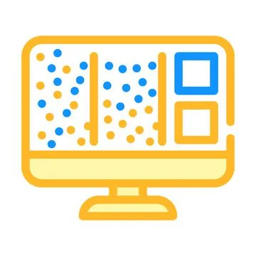 Big data color icon vector illustration 스톡 일러스트