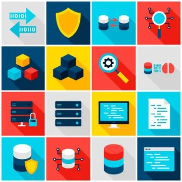 Big Data Colorful Icons イラスト素材
