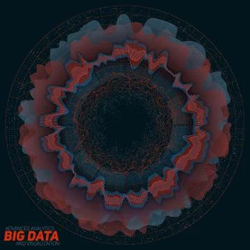 Big data colorful visualization. Futuristic infographic. Information aestheti Stock Illustration