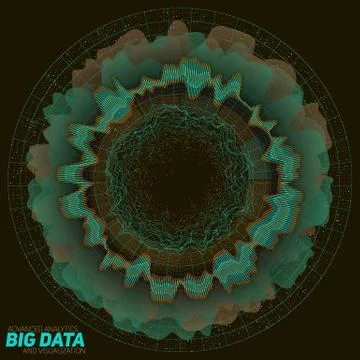 Big data colorful visualization. Futuristic infographic. Information aestheti Stock Illustration
