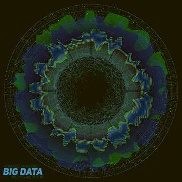 Big data colorful visualization. Futuristic infographic. Information aestheti Stock Illustration