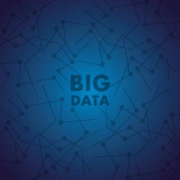 Big data complex communication technology center connected Stock Illustration