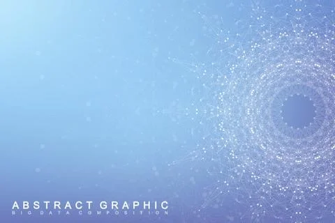 Big data complex. Graphic abstract background communication. Perspective Illustrazione stock