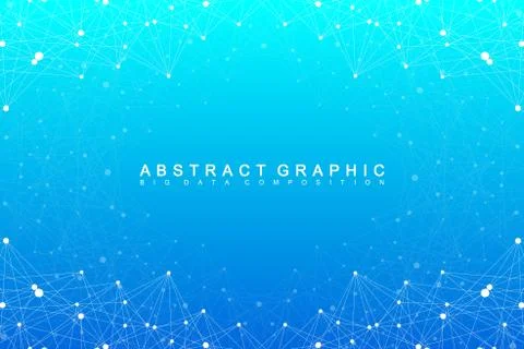 Big data complex. Graphic abstract background communication. Perspective Illustrazione stock