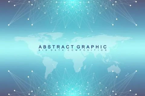Big data complex. Graphic abstract background communication. Perspective Illustrazione stock