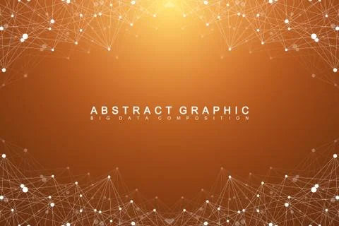 Big data complex. Graphic abstract background communication. Perspective Illustrazione stock