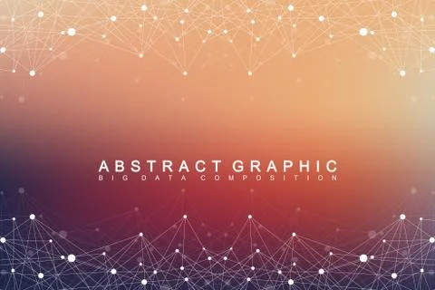 Big data complex. Graphic abstract background communication. Perspective Illustrazione stock
