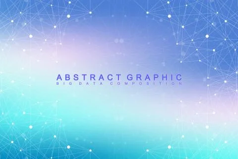 Big data complex. Graphic abstract background communication. Perspective イラスト素材