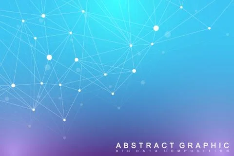 Big data complex. Graphic abstract background communication. Perspective Stock Illustration