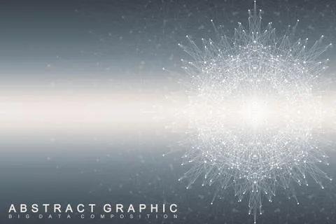 Big data complex. Graphic abstract background communication. Perspective Illustrazione stock