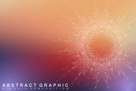 Big data complex. Graphic abstract background communication. Perspective Illustrazione stock