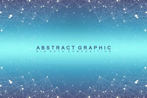 Big data complex. Graphic abstract background communication. Perspective イラスト素材