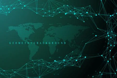 Big data complex. Graphic abstract background communication. Perspective Stock Illustration