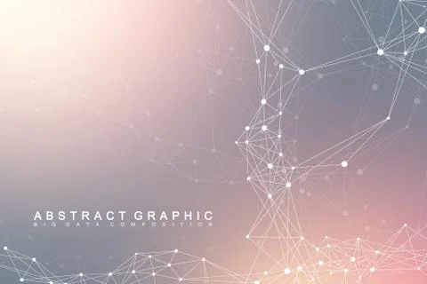 Big data complex. Graphic abstract background communication. Perspective 스톡 일러스트