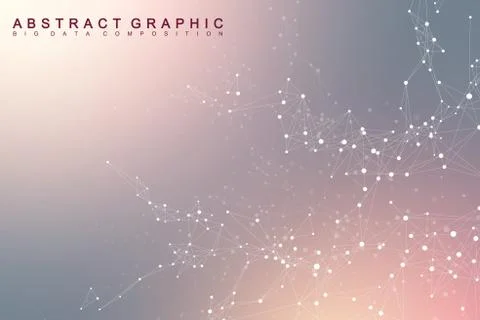 Big data complex. Graphic abstract background communication. Perspective Illustrazione stock
