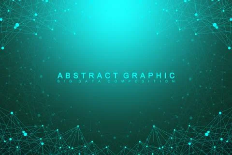 Big data complex. Graphic abstract background communication. Perspective Illustrazione stock
