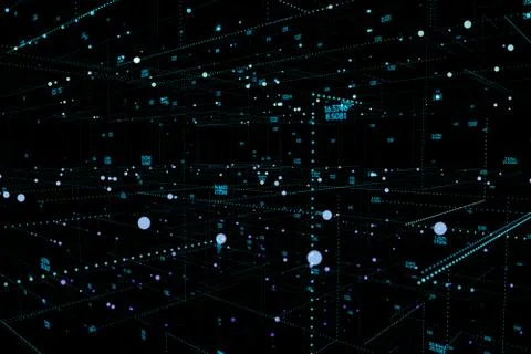 Big data complex. Graphic abstract background communication. Digital data dots Illustrazione stock