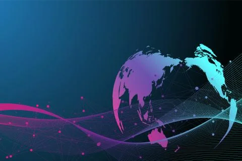 Big data complex. Graphic abstract background communication. Perspective Illustrazione stock