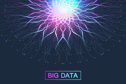 Big data complex. Graphic abstract background communication. Perspective 스톡 일러스트