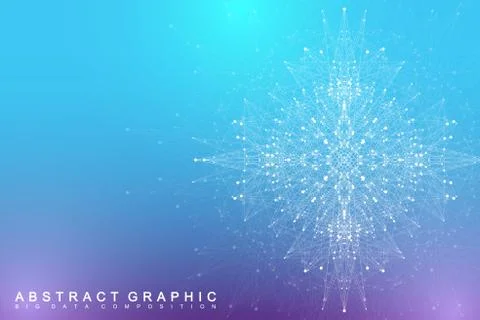 Big data complex. Graphic abstract background communication. Perspective Stockillustratie