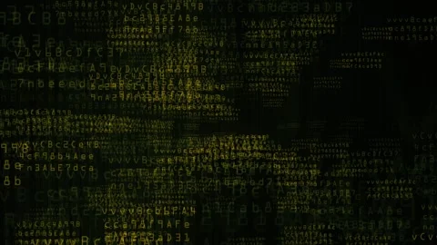Big data computer moving at speed through matrix Stock Footage 267889628