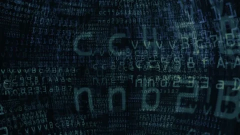Big data computer moving at speed through matrix Stock Footage 268808335