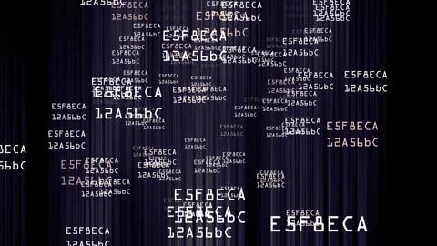 Big data computer moving at speed through matrix Stock Footage 269972556