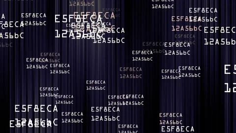 Big data computer moving at speed through matrix Stock Footage 270084985