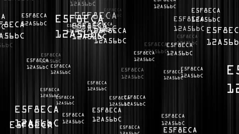 Big data computer scrolling on black background Stock Footage 270569265