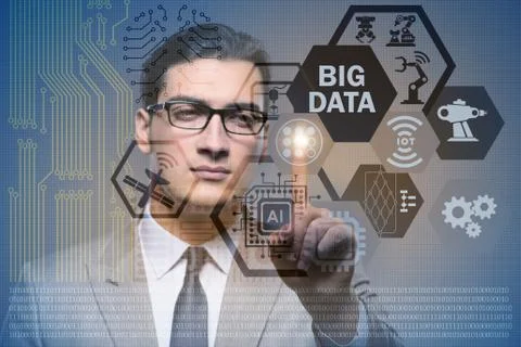 Big data computing concept of modern IT technology Stock Photos
