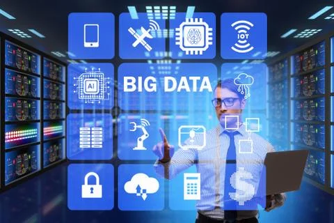 Big data computing concept of modern IT technology Stock Photos