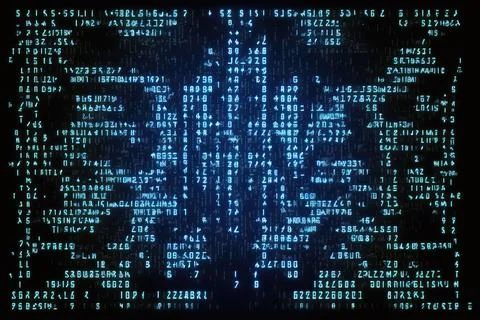 Big Data concept and digital information visualisation. Stock Illustration