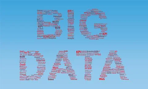 Big data concept, Big data sign consist of relevant technology keywords Stock Illustration