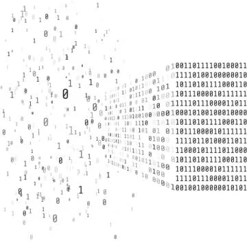 Big data concept. Binary matrix code. Artificial intelligence smart system. P イラスト素材
